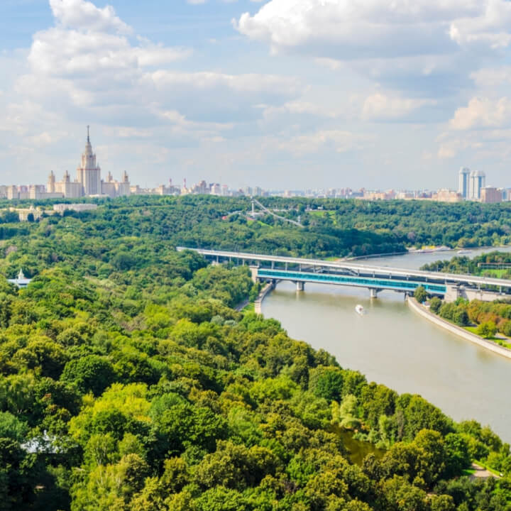 Москва река с высоты